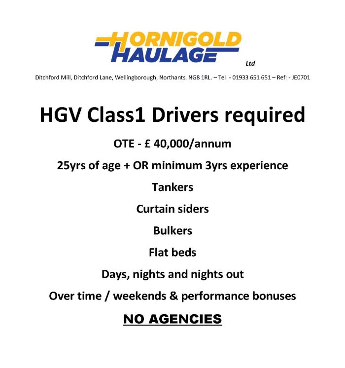 HGV1 DRIVER ADVERT